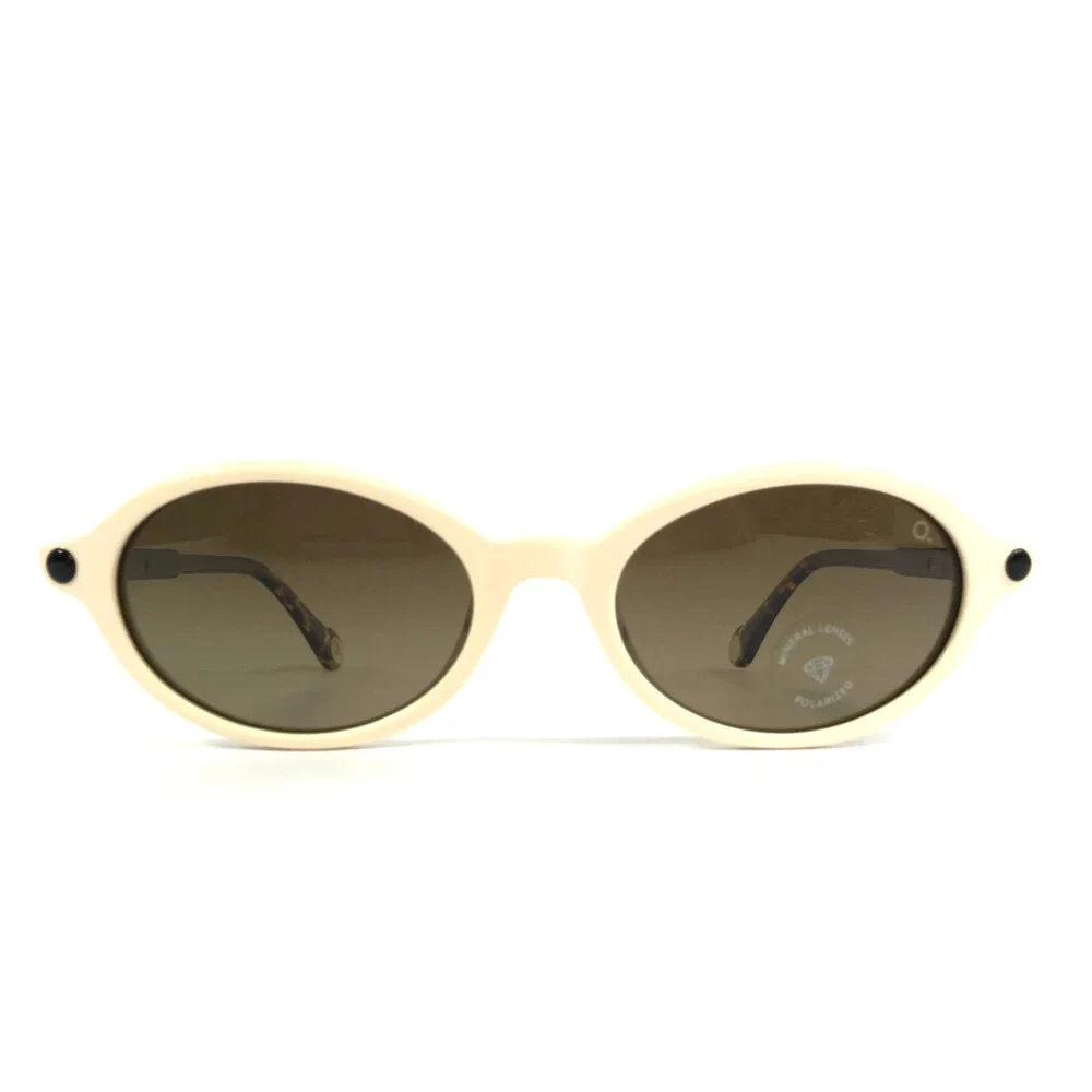 Etnia Barcelona Sunglasses DELOS WHBK White Black Frames Brown Polarized Lenses